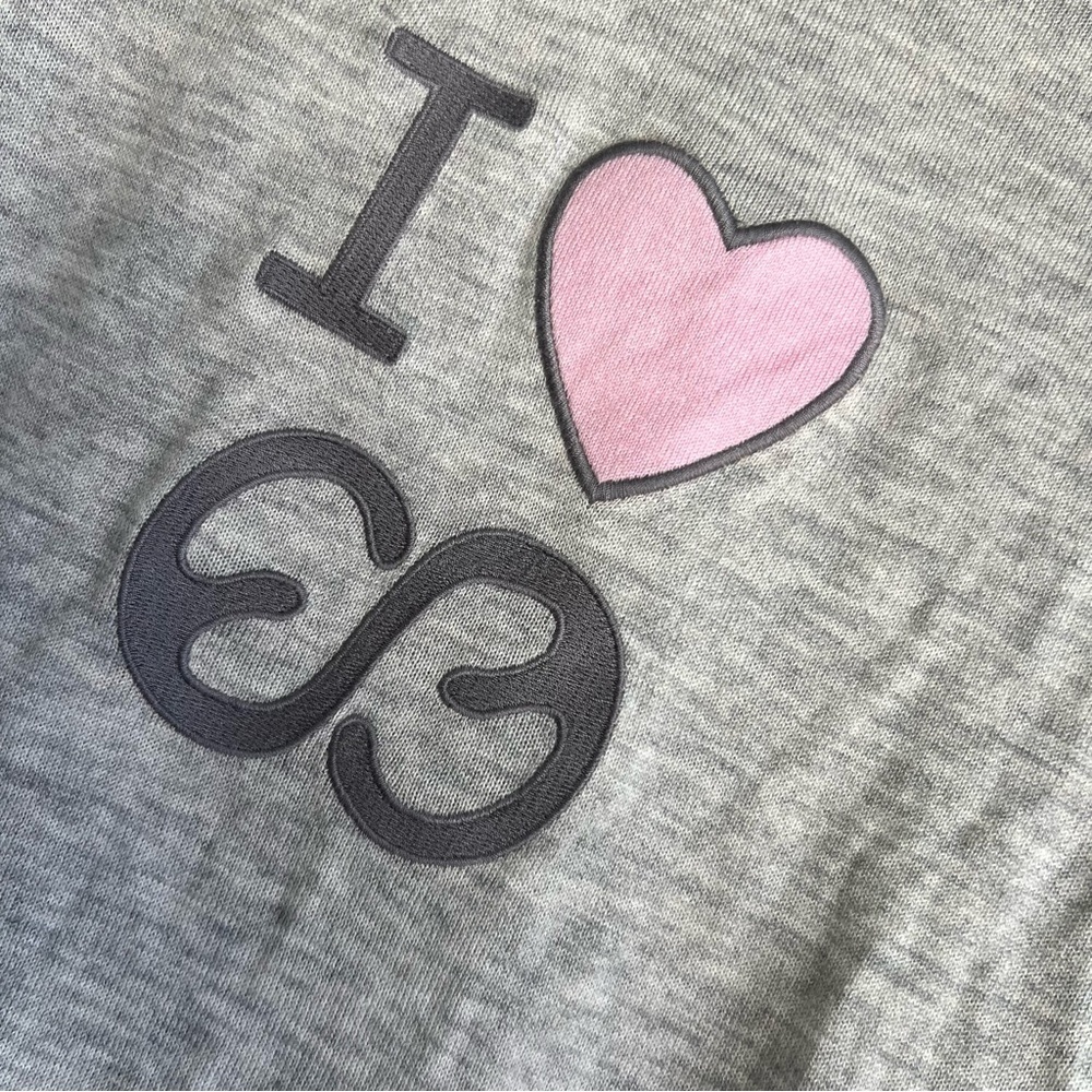 ESCADA Sport Size S  Gray I Love Escada Crew Neck Lightweight  Sweater - Picture 3 of 7